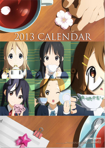  K-ON! 2013 Calender : K-ON! Movie Edition - Kyoto Animeation Original (Order ends 30th Sep or when sold out)
