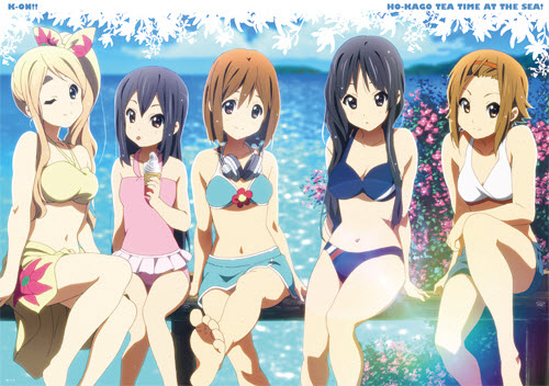 Photo1: K-ON! Bathroom Poster (Waterproof)